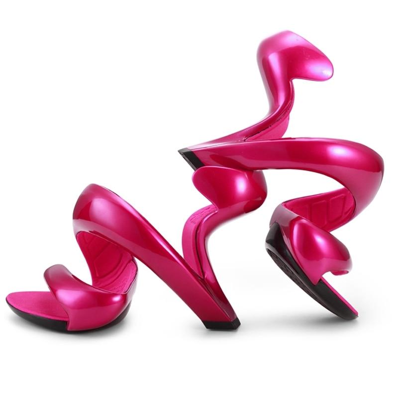 Koovan Women Sandals 2020 Summer New Fashion Bottomless Snake High Heels Platform Sandals Shoes Woman Wedding Shoes Women Pumps